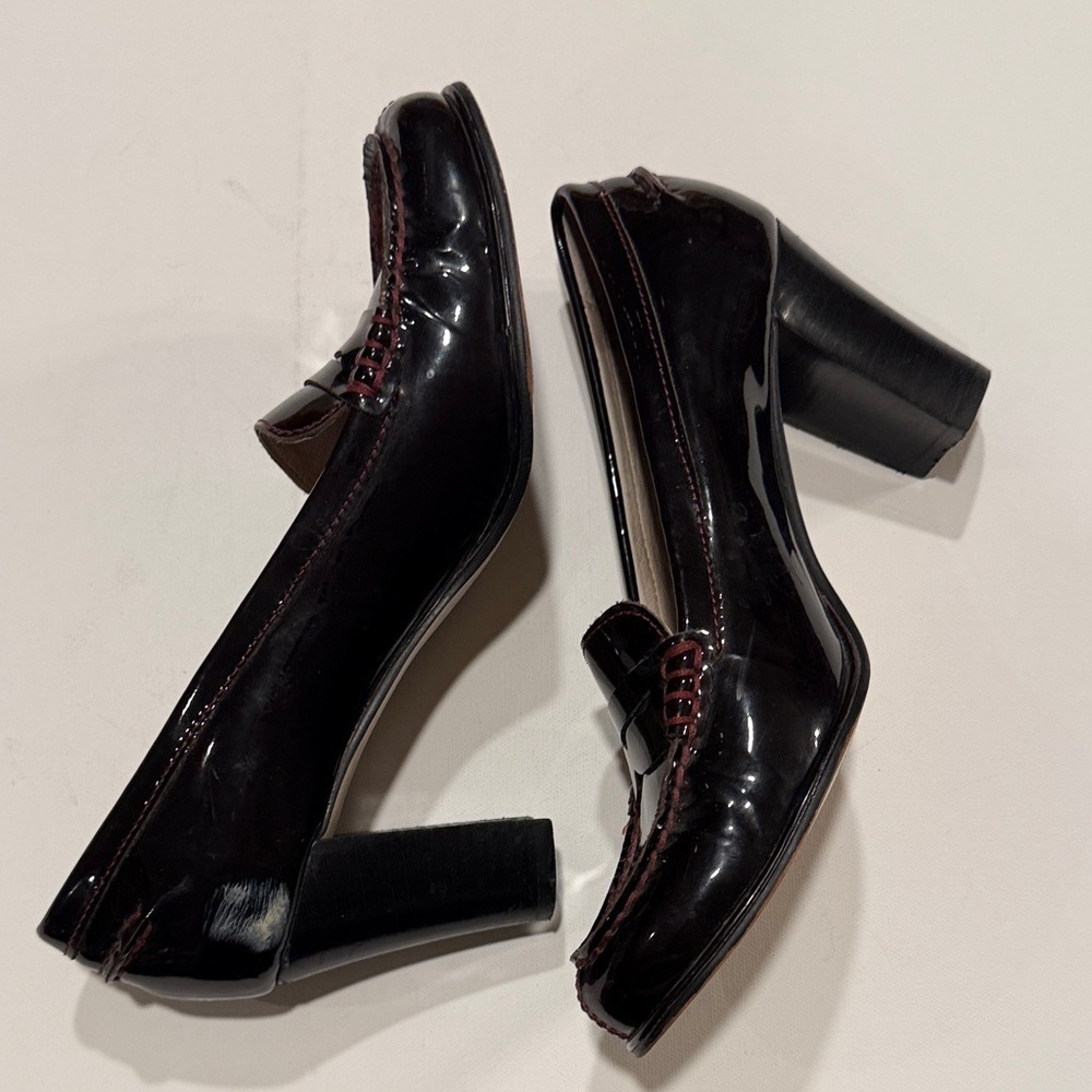 Michael Kors Women's Burgundy Patent Loafers - Picture 5 of 6
